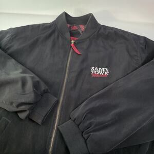 Vintage Sam’s Town Casino Men's XL Las Vegas 1990s Winner black BOMBER JACKET